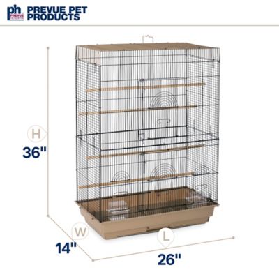 Image showing 5 th Prevue Pet Products Flight Bird Cage, 26 in. x 14 in. x 36 in., Brown/Black