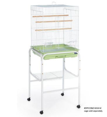 Image showing  Metal Bird Cage Stand with Shelf, 19 in. x 27 in., Black