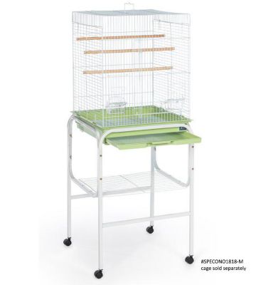 Image showing  Metal Bird Cage Stand with Shelf, 19 in. x 27 in., Black