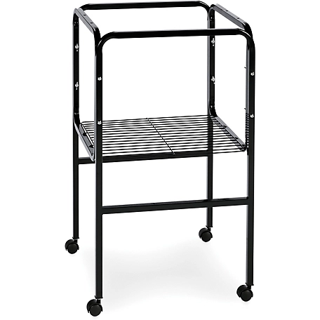Prevue Pet Products Metal Bird Cage Stand with Shelf, 17 in. L x 17 in. W x 27 in. H, Black