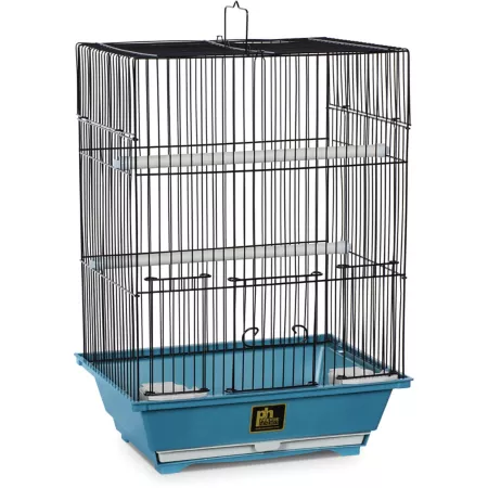 Prevue Pet Products Parakeet Bird Cage Small 11-1/4-in x 9-in x 16-1/4-in Slate Blue Pet Bird Cages