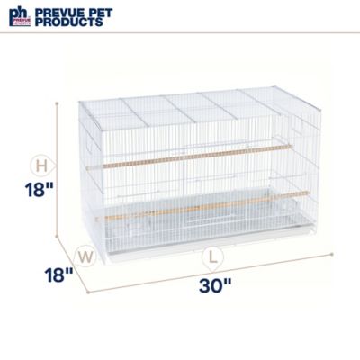Image showing 5 th Prevue Pet Products Flight Bird Cage, 30 in. x 18 in. x 18 in., White