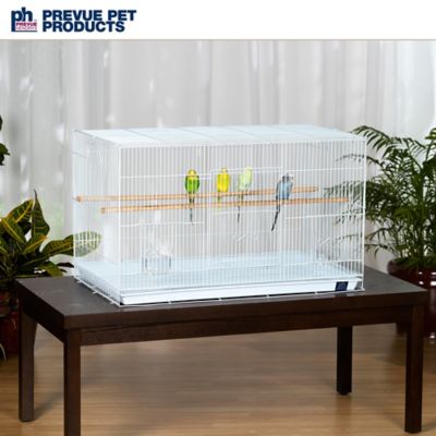 Image showing 7 th Prevue Pet Products Flight Bird Cage, 30 in. x 18 in. x 18 in., White