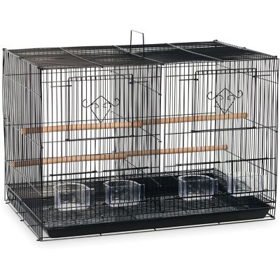 Prevue Pet Products Divided Flight Bird Cage, Black It works wonderful but they are a little weak to really stack on top of each other which I was hoping I could of done
