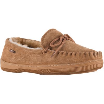 mens moccasin slippers without fur