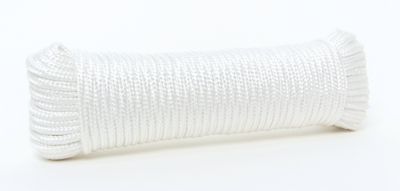 Mibro 3/16 in. x 100 ft. White Diamond Braid Nylon Rope