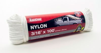 Image showing  3/16 in. x 100 ft. White Diamond Braid Nylon Rope