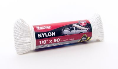 Image showing  1/8 in. x 50 ft. White Diamond Braid Nylon Rope