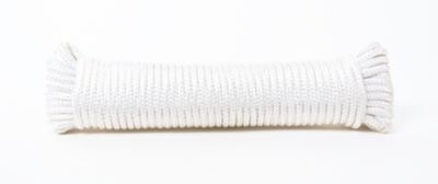 Image showing  3/16in x 50 ft. Nylon Diamond Braid, White, Hank