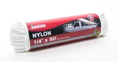 Image showing  1/4 in. x 50 ft. White Diamond Braid Nylon Rope