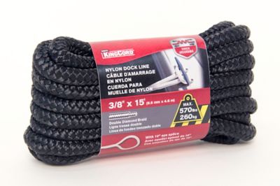 Image showing  3/8 in. x 15 ft. Nylon Double Diamond Braid Marine Dock Line