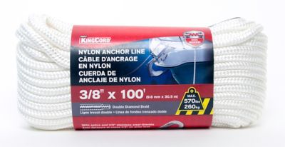 Image showing  3/8 in. x 100 ft. Nylon Double Diamond Braid Marine Anchor Line