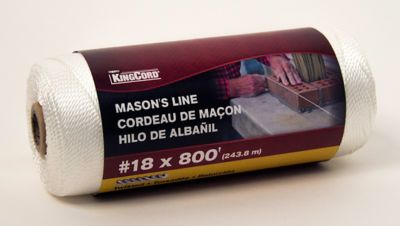 Image showing  800 ft. #18 White Twisted Polypropylene Mason's Line