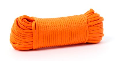 Image showing  5/32 in. x 100 ft. Orange Diamond Braid Polyester Paracord 550