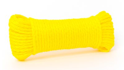 Mibro 1/4 in. x 100 ft. Yellow Hollow Core Polypropylene Rope