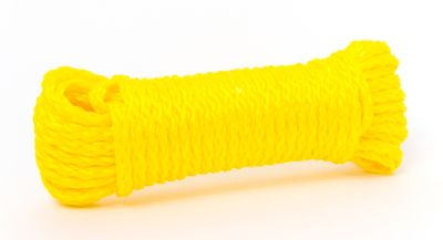 Mibro 3/8 in. x 50 ft. Yellow Hollow Core Polypropylene Rope