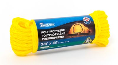 Image showing  3/8 in. x 50 ft. Yellow Hollow Core Polypropylene Rope
