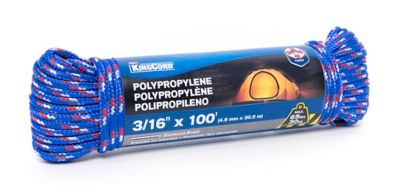 Image showing  3/16in x 100 ft. Diamond Braid Polypropylene Assorted