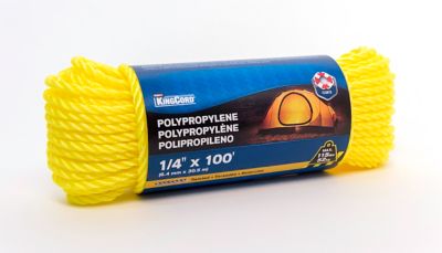Image showing  1/4 in. x 100 ft. Yellow Twisted Polypropylene Rope