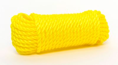 Mibro 3/8 in. x 50 ft. Yellow Twisted Polypropylene