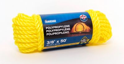 Image showing  3/8 in. x 50 ft. Yellow Twisted Polypropylene