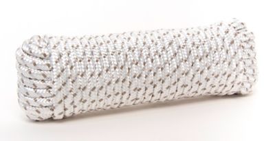 Mibro 5/16 in. x 50 ft. White/Gray Diamond Braid Polyester Rope