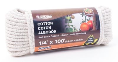 Image showing  1/4 in. x 100 ft. Smooth Braid Cotton Rope