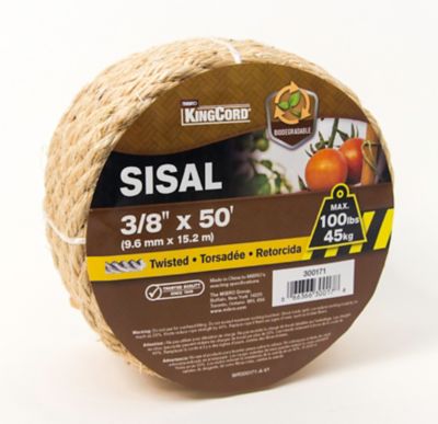 Image showing  3/8 in. x 50 ft. Twisted Sisal Rope