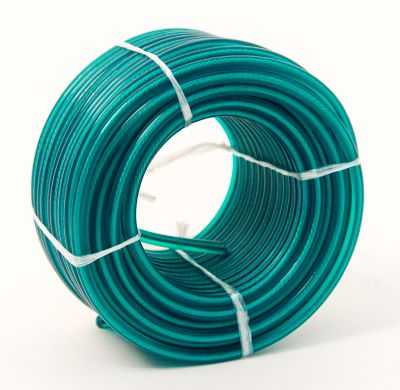 Image showing  5/32 in. x 50 ft. PVC Coat Wire, Green Clothsline