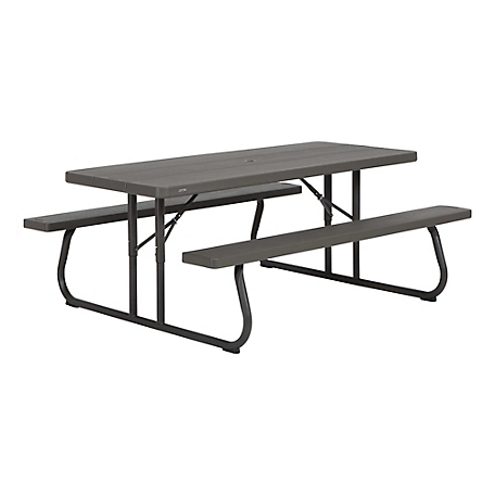 Lifetime 6 ft. Folding Picnic Table, Brown at Tractor Supply Co.