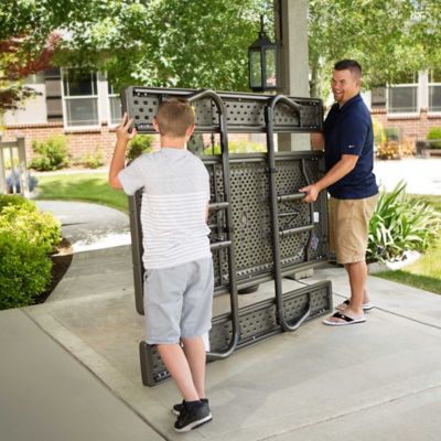 Image showing 6 th Lifetime 6 ft. Folding Picnic Table, Brown