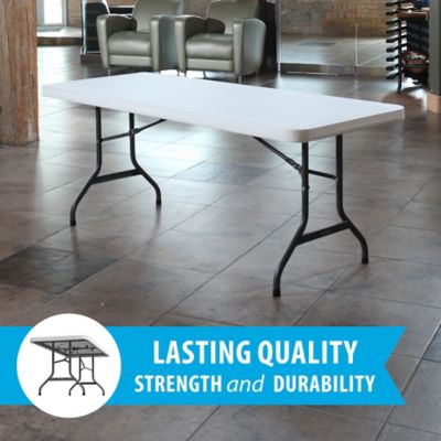 Image showing  4 ft. Adjustable-Height Fold-in-Half Table