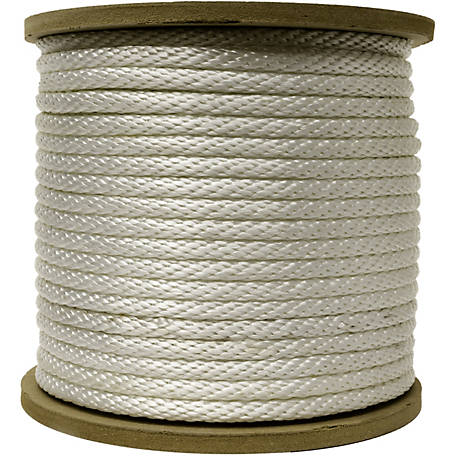 Multipurpose Utility Line 3/4 Inch x 25 Feet Premium White Twisted Nylon Rope 