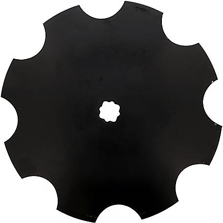 16 in. x 3 mm Notched-Edge Disc Blade, 11 Gauge, Axle Size 1 in. Square x 1-1/8 in. Square