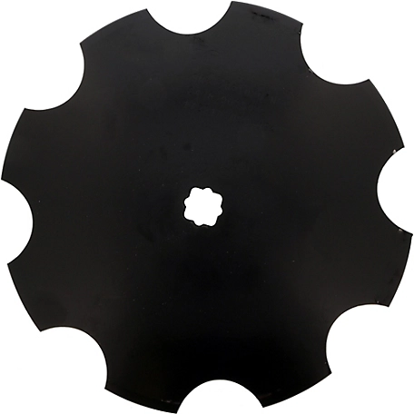 16 in. x 3.5 mm Notched-Edge Disc Blade, 9 Gauge, Axle Size 1 in. Square x 1-1/8 in. Square
