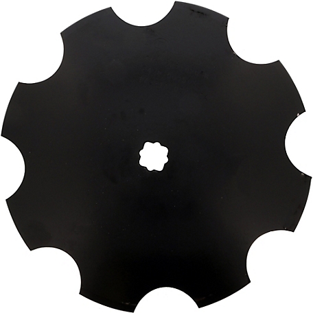 18 in. x 3.5 mm Notched-Edge Disc Blade, 9 Gauge, Axle Size 1 in. Square x 1-1/8 in. Square