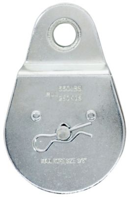Hillman Hardware Essentials 2-1/2 in. Single Fixed Pulley, Zinc Plated