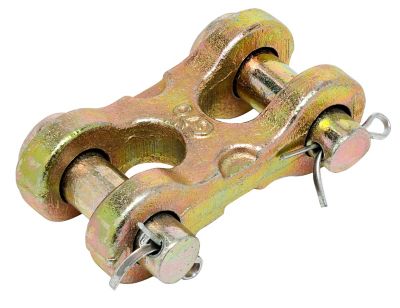 Image showing  Hardware Essentials 5/16 in. Forged Steel Double Clevis Links, Yellow Chromate
