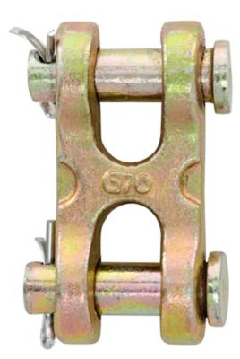 Hillman Hardware Essentials 3/8 in. Double Clevis Links, Forged Steel Yellow Chromate