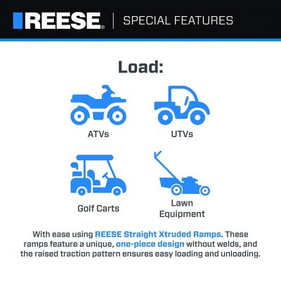 Image showing  2,000 lb. Capacity Straight Xtruded Loading Ramps, 11.5 in. x 80 in., 2-Pack