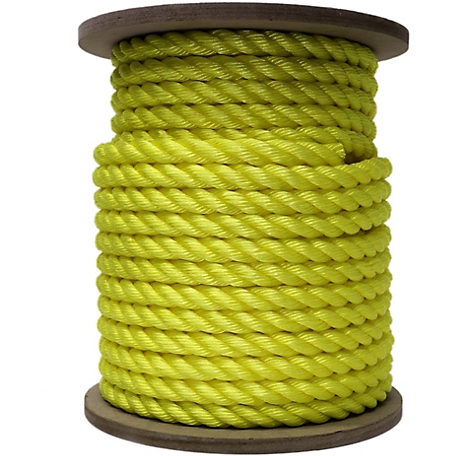 Mibro 3/4 in. x 150 ft. KingCord Yellow Twisted Polypropylene Rope, Sold by  the Foot at Tractor Supply Co.