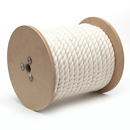 Mibro 1/2 in. x 250 ft. KingCord Twisted Natural Cotton Rope, Sold by the Foot