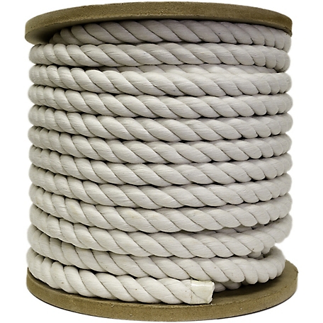 Mibro 3/4 in. x 100 ft. KingCord Twisted Natural Cotton Rope, Sold by the  Foot at Tractor Supply Co.