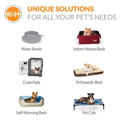 Image showing 8 th K&H Pet Products Original Elevated Cot Bolster Pet Bed