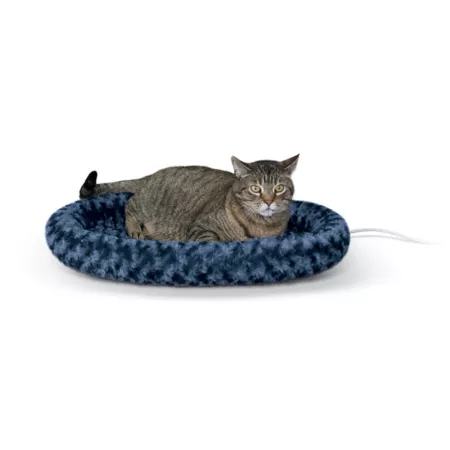 K&H Pet Products Thermo-Kitty Fashion Splash Large Cat Bed Blue Heated Beds & Pads