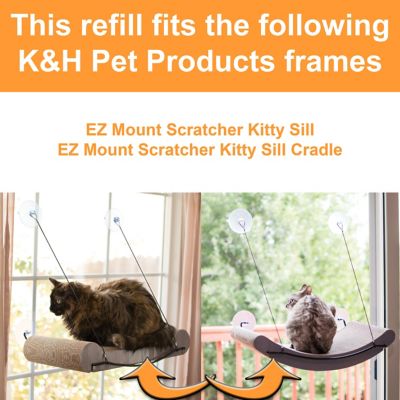 K&H Manufacturing K&H Pet Products EZ Mount Window Scratcher & Scratcher Refill 