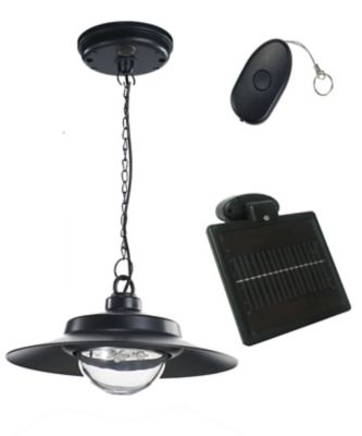 Nature Power 10 in. Solar-Powered LED Hanging Shed Light with Remote Control