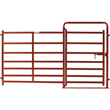 Tarter 10 ft. Alley Panel with Cut Gate, Red