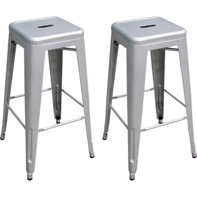 AmeriHome Loft Metal Bar Stools, 2 pc.