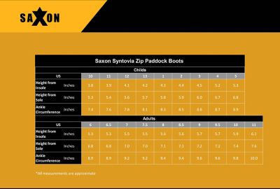 Image showing 1 th Saxon Unisex Kids' Syntovia Zip Paddock Boots